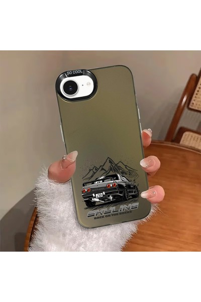 Caseji iPhone 16E Compatible Dirt-Resistant Racing Car Print Pattern Phone Ca...