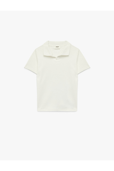Koton Cotton Short Sleeve Basic Polo Collar T-Shirt