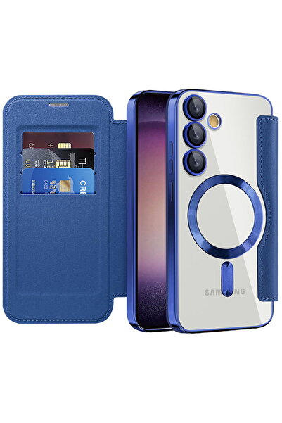 Techsuit Husa pentru Samsung Galaxy S23 Plus - SmartMag Book Case - Blue