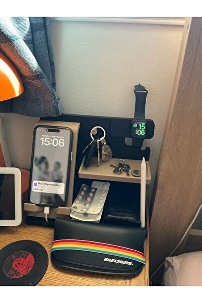 3D snaxx Masaüstü Çok Amaçlı Telefon ve Aksesuar Standı | Modern Komodin Düze...