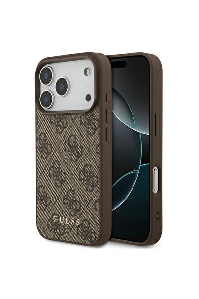 Guess Case for iPhone 17 Pro - Hardcase 4G Classic (GUHCP17LG4GFBR) - Brown