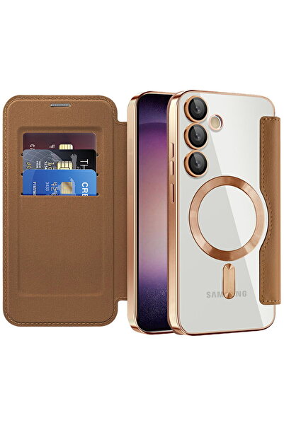 Techsuit Husa pentru Samsung Galaxy S23 Plus - SmartMag Book Case - Brown