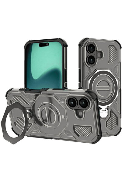Techsuit Husa pentru iPhone 16 - Carbon Shield PRO - Smoke Black