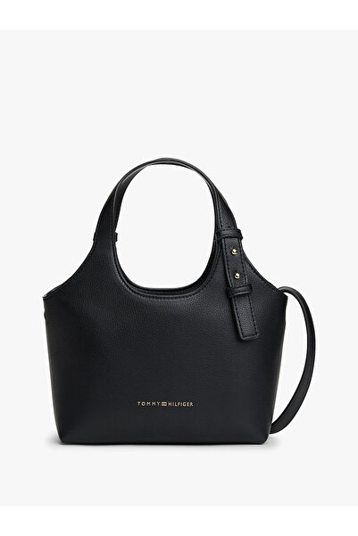 Tommy Hilfiger TH Logolu Mini Kadın Siyah El Çantası AW0AW18281BDS