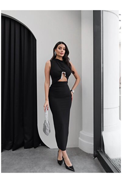 ESRAHELVACI Long Dress with Window Detail Accessories