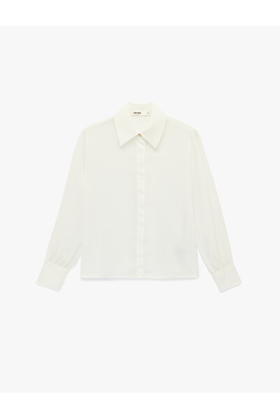 Koton Cămașă cu mânecă lungă, cu nasturi, cu guler clasic, cu croială normală