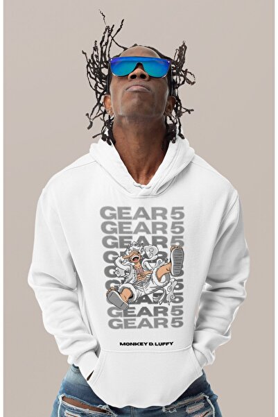 SEVBANO هودي مونكي دي لوفي جير 5 مطبوع للجنسين قصة فضفاضة من شخصيات أنمي ون بيس