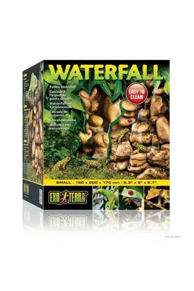 Exo Terra شلال حصوي صغير، عنصر مائي ذو مظهر طبيعي مناسب لأحواض النباتات الزجاجية