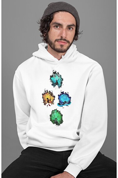 SEVBANO Avatar The Last Airbender Γραπτό Unisex Oversize Hoodie με χαρακτήρα ...
