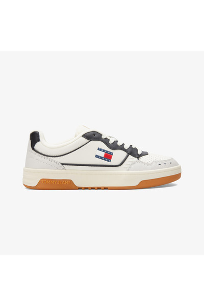 Tommy Hilfiger Cupsole Leather Erkek Bej Spor Ayakkabı