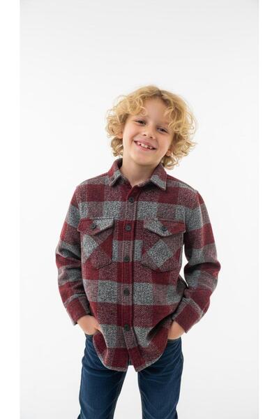 RBL COLLECTİON Erkek Çocuk Oduncu Kareli Gömlek Kalın Kumaş Kışlık Model