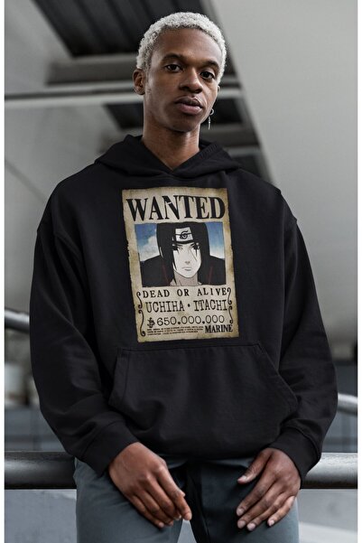 SEVBANO Hanorac unisex supradimensionat cu imprimeu Uchiha Itachi, tematică N...