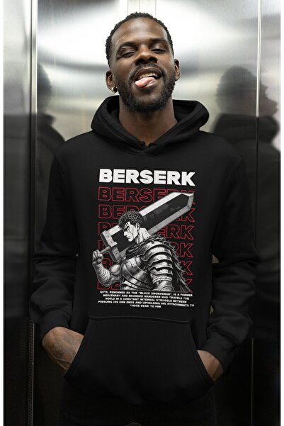 SEVBANO هودي بتصميم خاص من Berserk Guts مطبوع للجنسين قصة فضفاضة بشخصية أنمي