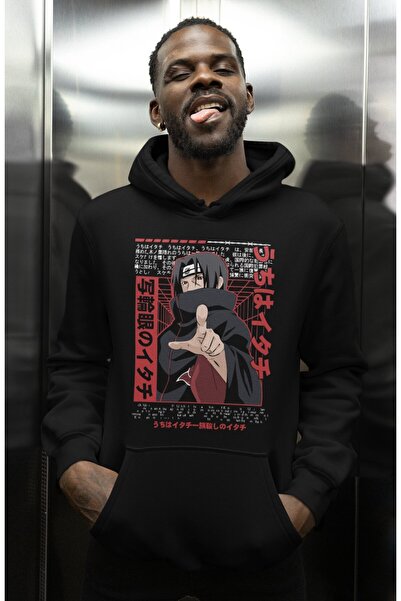 SEVBANO هودي شخصية أنمي ناروتو أوتشيها إيتاشي مطبوع للجنسين قصة فضفاضة