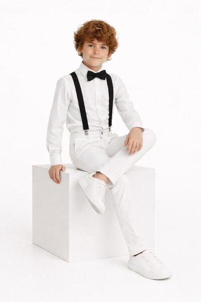 Kuraff Giyim Boys' April 23 October 29 White Suit Combination