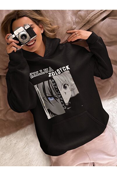 SEVBANO هودي كيلوا زولديك هنتر إكس هنتر مطبوع للجنسين قصة فضفاضة بشخصية أنمي