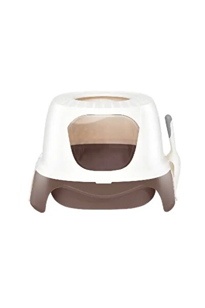 PAKEWAY صندوق فضلات القطط الصاروخي من سلسلة آرك - 55.8 × 51 × 39 سم - لون قهوة