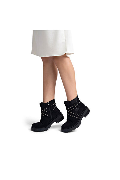 Sofia Store Women's boots made of eco-leather with fur trim Aura