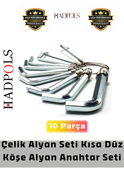 HadPols #AlyanSeti 10 Parça Çelik Kısa L Tip Mobilya Bisiklet Tamir Montaj Pr...