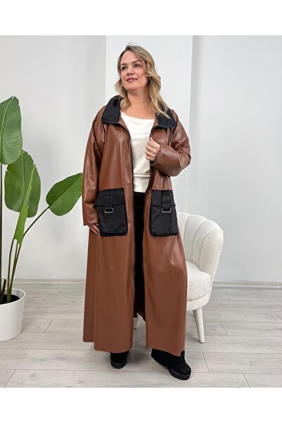 FUNDA Selina Leather Coat Tan