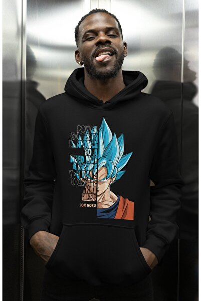 SEVBANO Φούτερ με κουκούλα με στάμπα Son Goku Dragon Ball, Unisex, Oversize, ...