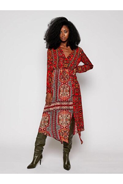 Desigual Dress with elastic waist, Red, 20WWVW01