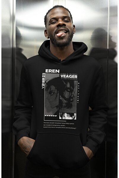 SEVBANO هودي إيرين ييغر أتاك أون تايتن مطبوع للجنسين قصة فضفاضة بشخصيات أنمي