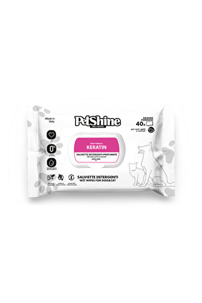 petshine مناديل مبللة بالكيراتين 40 قطعة