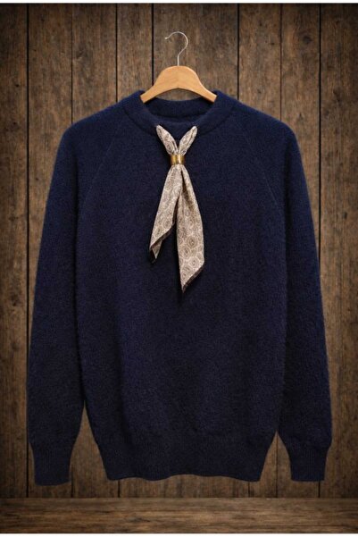 MODA VEDAT Women's Tie Detailed Soft Sweater -0290-