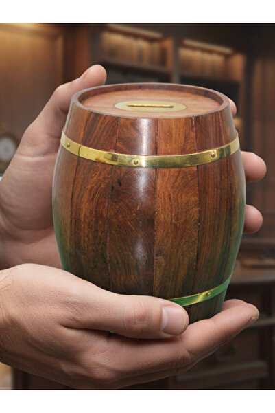 moryconcept Pușculiță din lemn, cutie decorativă din lemn natural pentru econ...