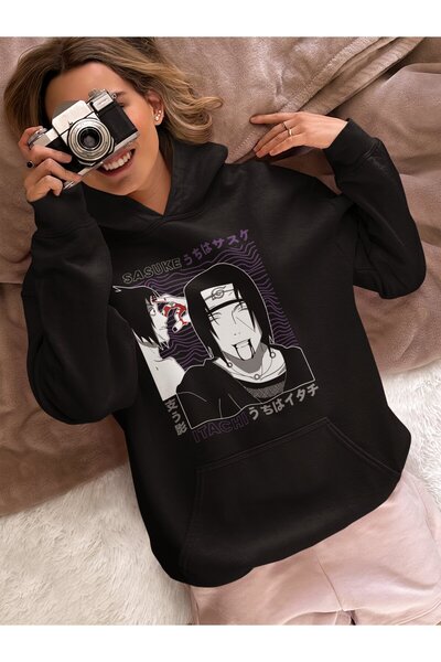 SEVBANO هودي ساسوكي إيتاشي أوتشيها مطبوع للجنسين قصة فضفاضة شخصيات أنمي ناروتو