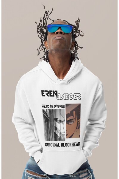 SEVBANO هودي إيرين ييغر أتاك أون تايتن مطبوع للجنسين قصة فضفاضة بشخصيات أنمي