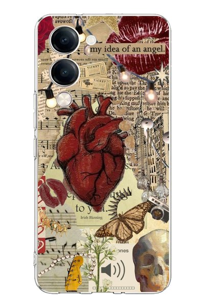 TechTree حافظة سيليكون متوافقة مع هاتف Vivo Y04 من Vampire Diaries Vintage مطبوع