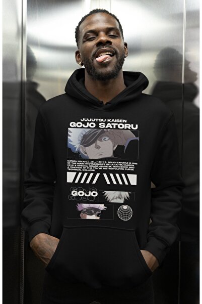 SEVBANO هودي جوجوتسو كايسن غوجو ساتورو مطبوع للجنسين قصة فضفاضة بشخصية أنمي