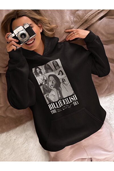 SEVBANO Billie Eilish Σχέδιο με στάμπα Unisex Oversize Singer Hoodie