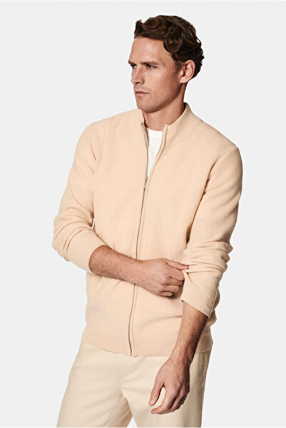 Abdullah Kiğılı Patterned Zippered Wool Knitwear Cardigan