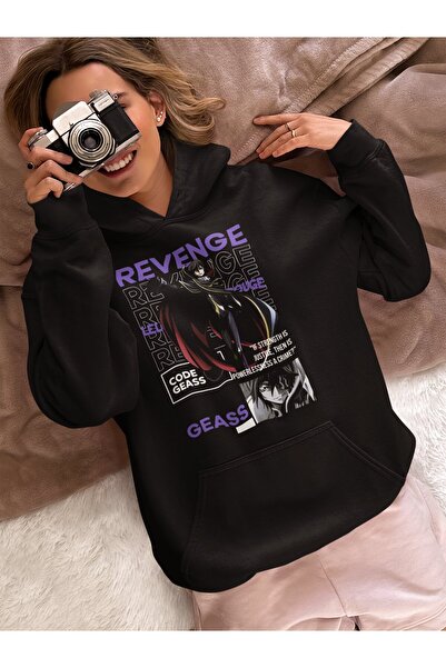 SEVBANO هوديي Revenge Code Geass مطبوع للجنسين قصة فضفاضة بشخصيات أنمي