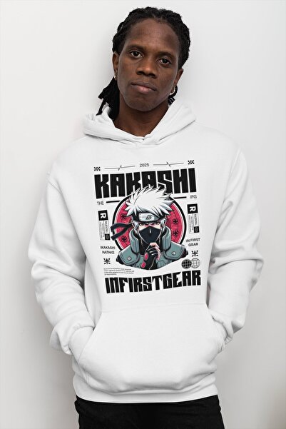 SEVBANO هودي أنيمي بتصميم كاكاشي هاتاكي ناروتو مطبوع للجنسين قصة فضفاضة