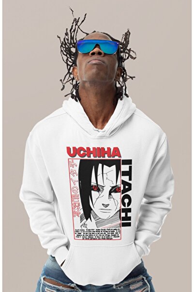 SEVBANO Hanorac unisex supradimensionat cu imprimeu Itachi Uchiha Naruto, cu ...