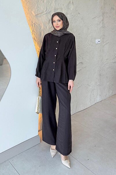 Hazamoda طقم أسينا مودال بني