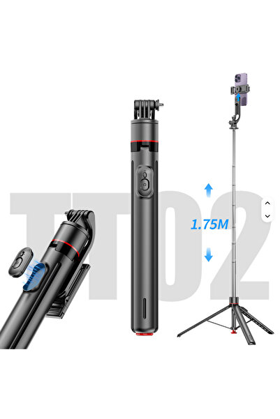 cyke OWDTT02 Automatic Pop-up Tripod – Selfie Stick & Extendable Tripod 1.75 ...