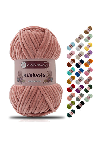 Makromecity Premium Velvet Kadife Ip El Örgü Ipi Battaniye Ipi Kazak Ipi Bebe...