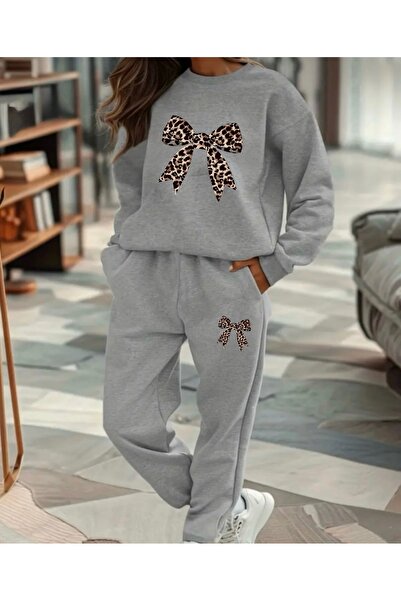 FUFLUNS Leopard Ribbon Printed Unisex Oversized Cycling Collar Bottom/Up Top ...