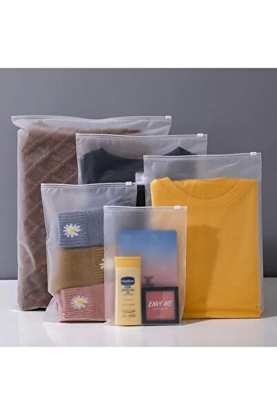 OEM Set of 20 Clothes Storage Bags, Transparent, with Zipper, 30*40 cm
