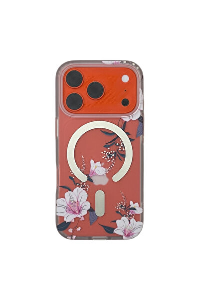 GNGMobil iPhone 17 Pro Compatible Floral Pattern Matte Transparent Phone Case