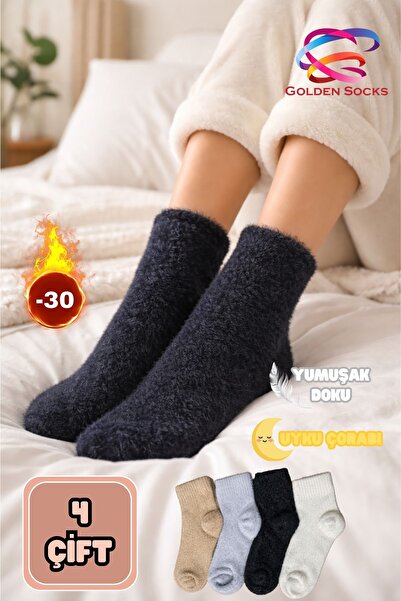 GOLDEN SOCKS Plush Women's Sleep Socks Ultra Soft Home Winter Warm Comfortable