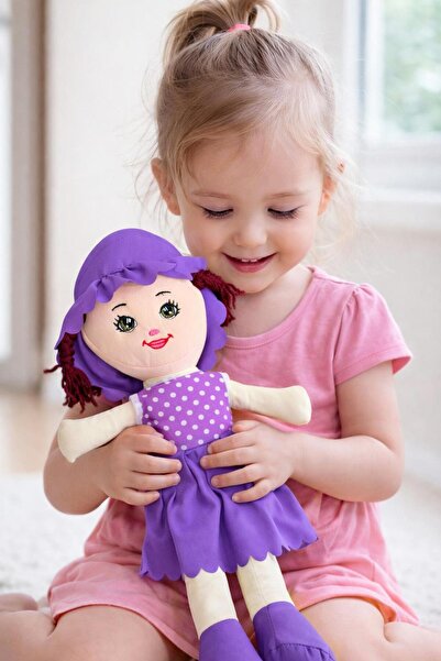 Akar Oyuncak Bez Bebek Özel Yapım Premium Mor 50 cm