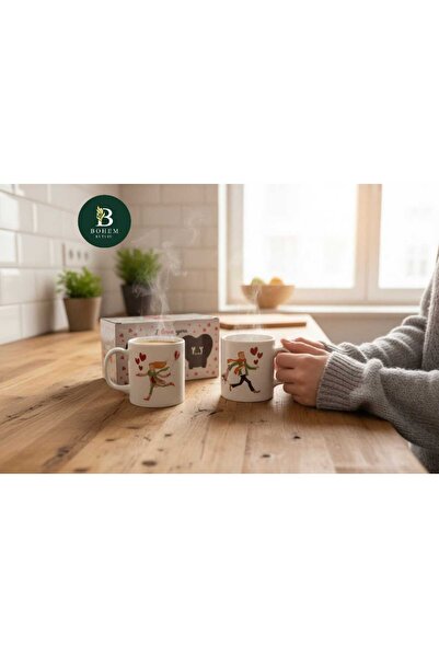 Bohem kutusu Special Valentine's Day 2-Piece Couple Cups