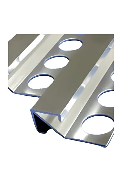 Global 12 MM ALÜMİNYUM ÇİFT YÖNLÜ KARE SERAMİK KÖŞE PROFİLİ PARLAK ( 5 ADET )