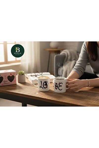 Bohem kutusu Special Valentine's Day 2-Piece Couple Cups